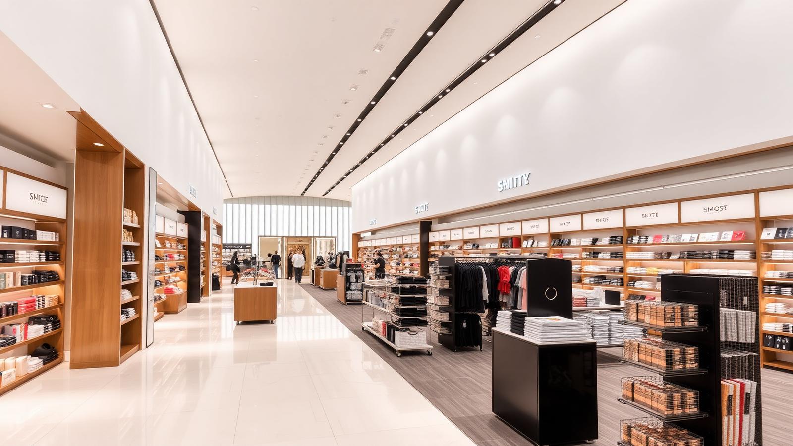 ภายในร้านค้าปลีกที่จัดวางสินค้าตามมาตรฐาน Brand